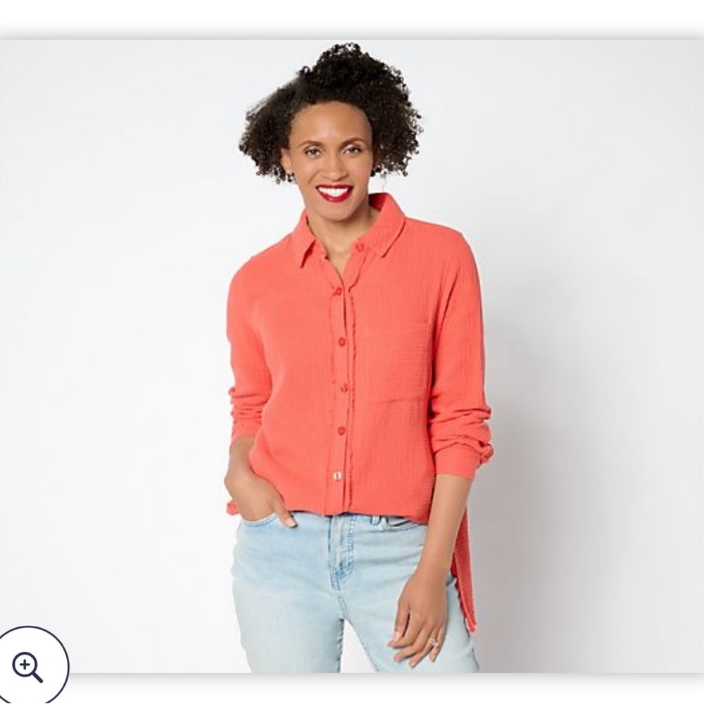 Belle by Kim Gravel Gotta Have It Cotton Gauze Summer Night Big Shirt